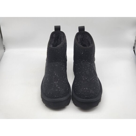 Michael Kors Winnie Sparkle Bootie Womens Size 7M Black Glitter Ankle Boots - Picture 2 of 9